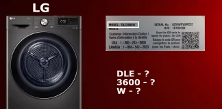 Розшифровка номера моделі сушарки LG