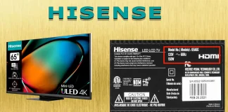 Як знайти номер моделі телевізора Hisense