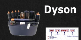 Пояснення номеру моделі пристрою для догляду за волоссям Dyson