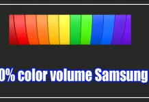 Значення «100% об’єму кольору» в телевізорах Samsung QLED