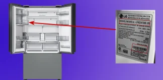 Як знайти номер моделі та серійний номер холодильника LG