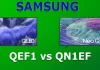 Телевізори Samsung QN1EF проти QEF1 – Порівняння моделей 2025 року