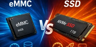 Різниця між накопичувачами eMMC та SSD